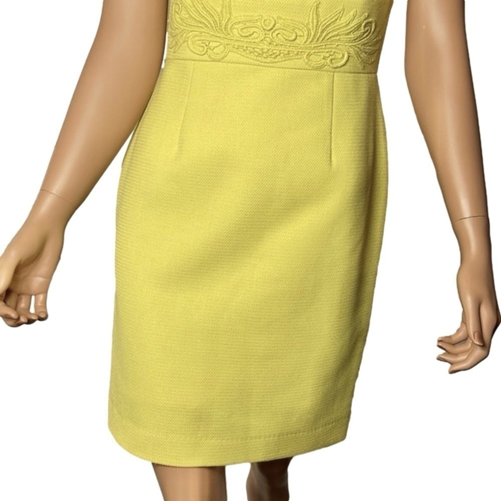 DARLING Abigail 60s Mod Yellow Textured Lace Coat & Dress Set Small/Medium vibe - Picture 9 of 16